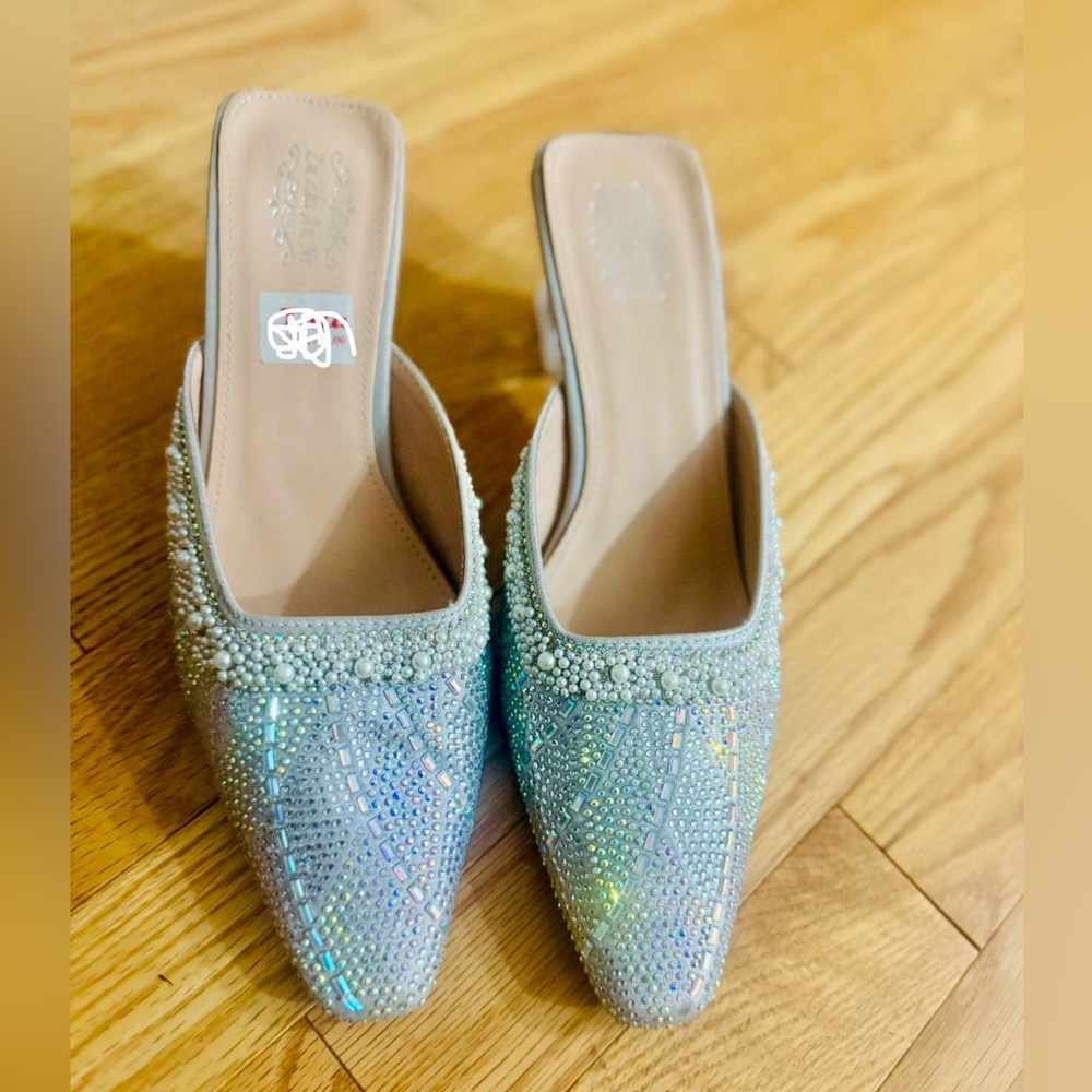 Elegant Beaded Mules